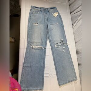 Altar'd State Blue Flare Wide Leg Jeans